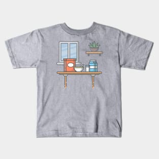 Breakfast time cartoon Kids T-Shirt